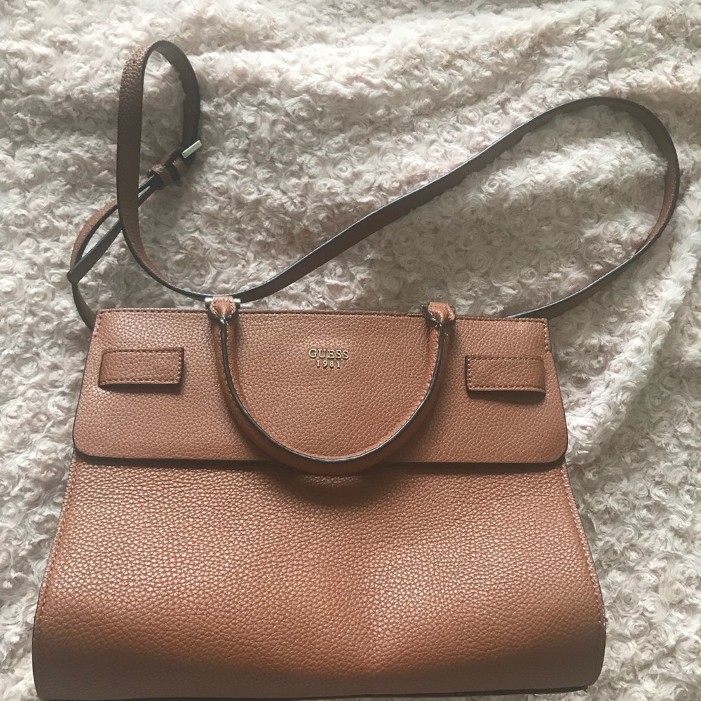 Cognac Brown Guess Satchel
